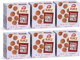 Katz Gluten Free Cinnamon Donut Holes | Dairy Free, Nut Free, Soy Free, Gluten Free | Kosher (6 Packs, 6 Ounce Each)