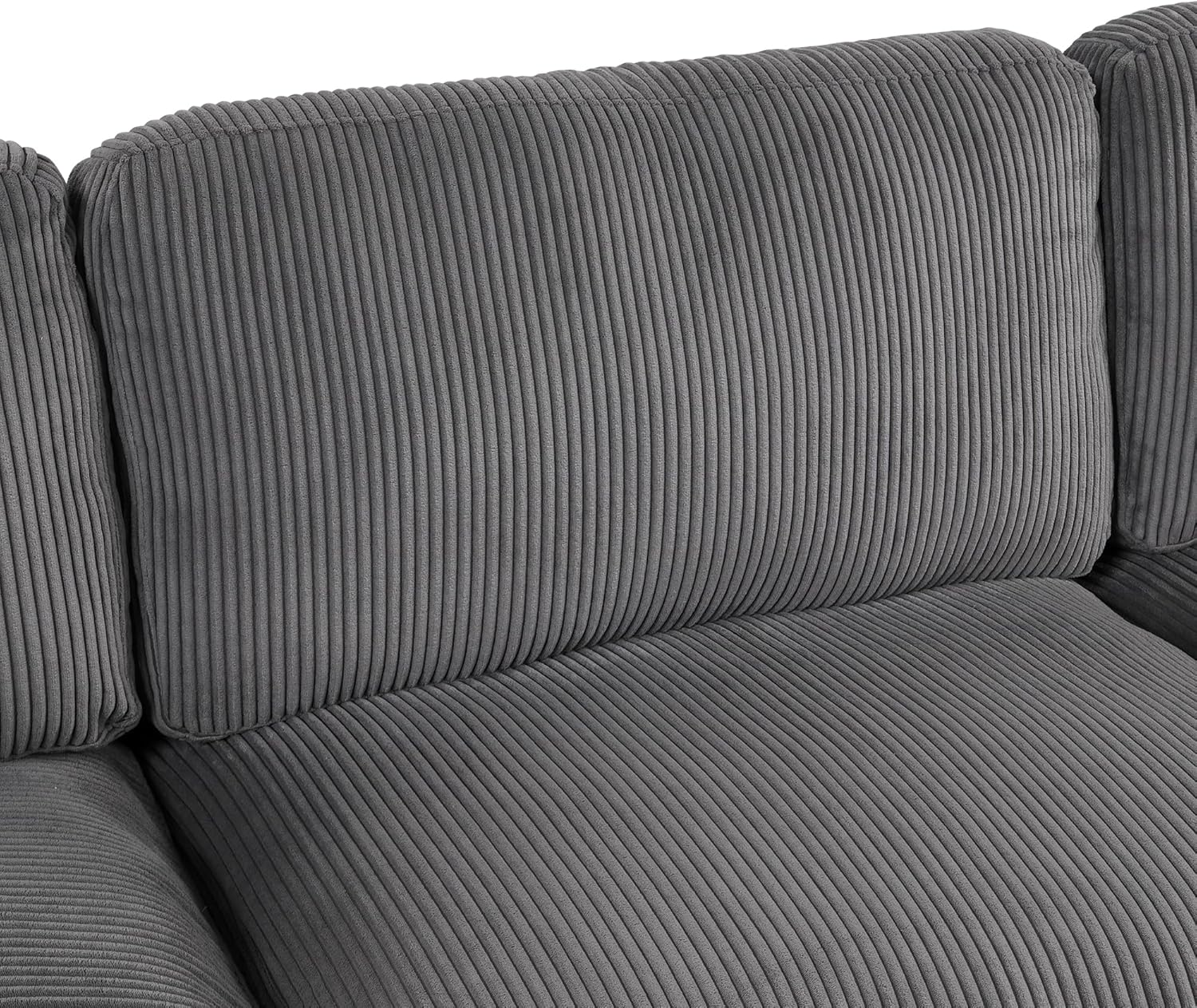 Close-up of the solid wooden leg of the Polibi Modular Sectional Sofa.