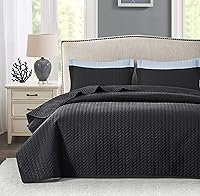 Vista 16 de Maple&Stone - Juego de colcha California King Size, colcha blanca ligera con patrón de chevron ultrasónico, cubrecama ligero para todas