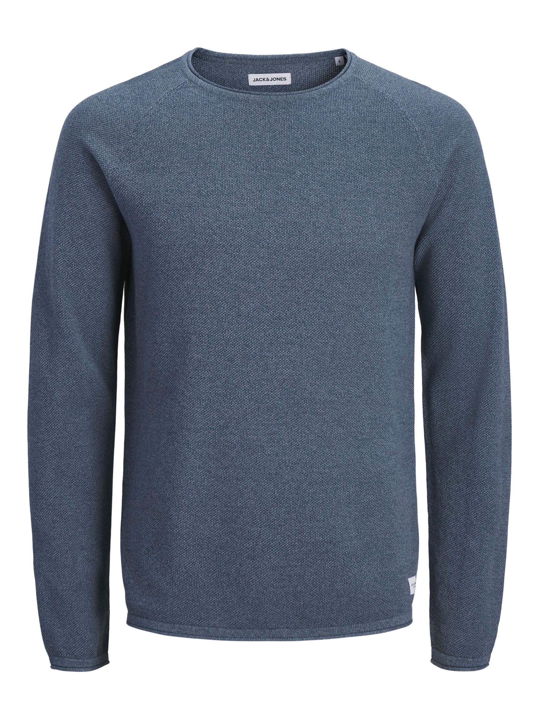 JACK & JONES Jjehill Knit Crew Neck Noos, Blue Mirage, M
