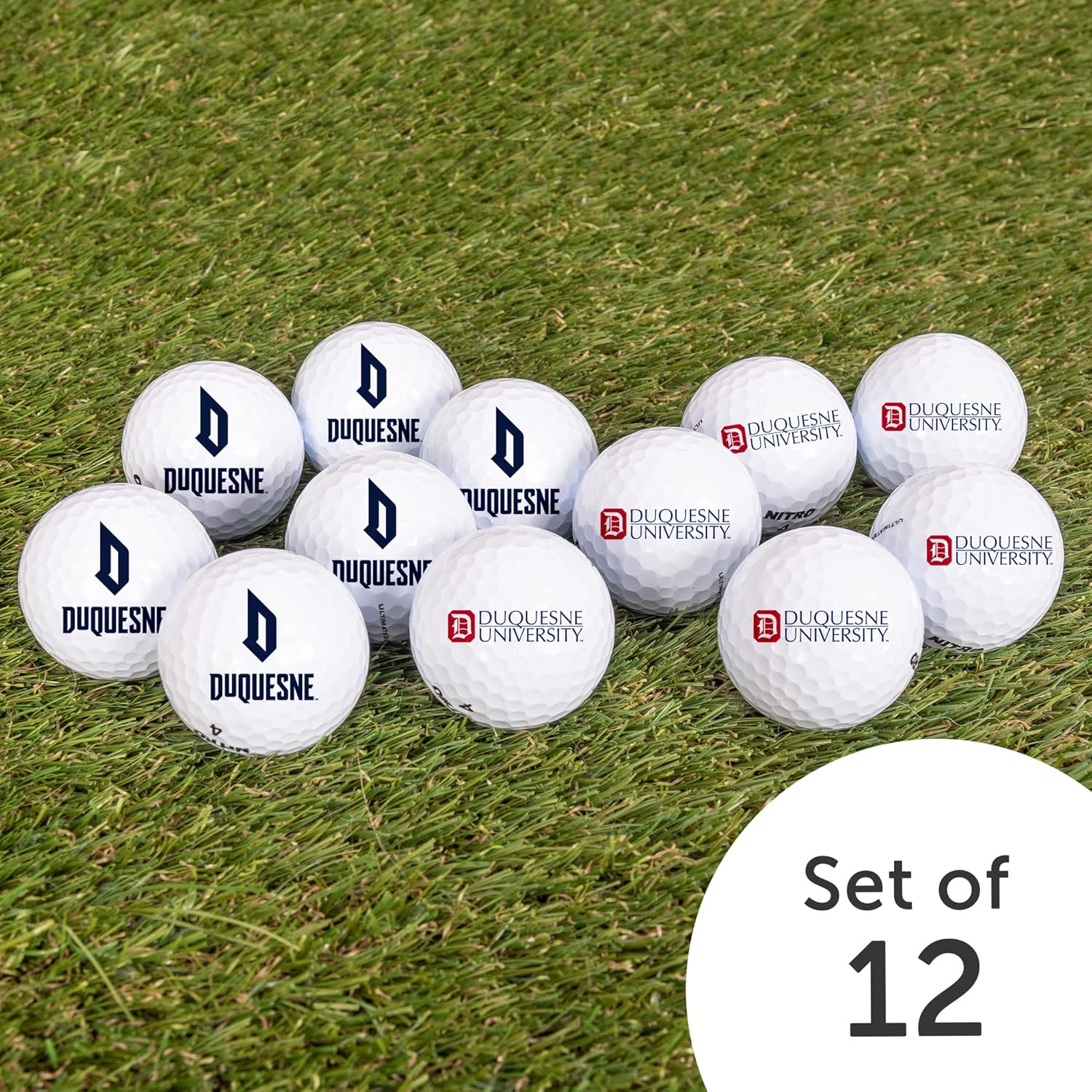 Desert Cactus Duquesne University Golf Balls 12 Pack – DU Dukes Full Color Dozen – Officially Licensed Sport Team Accessory