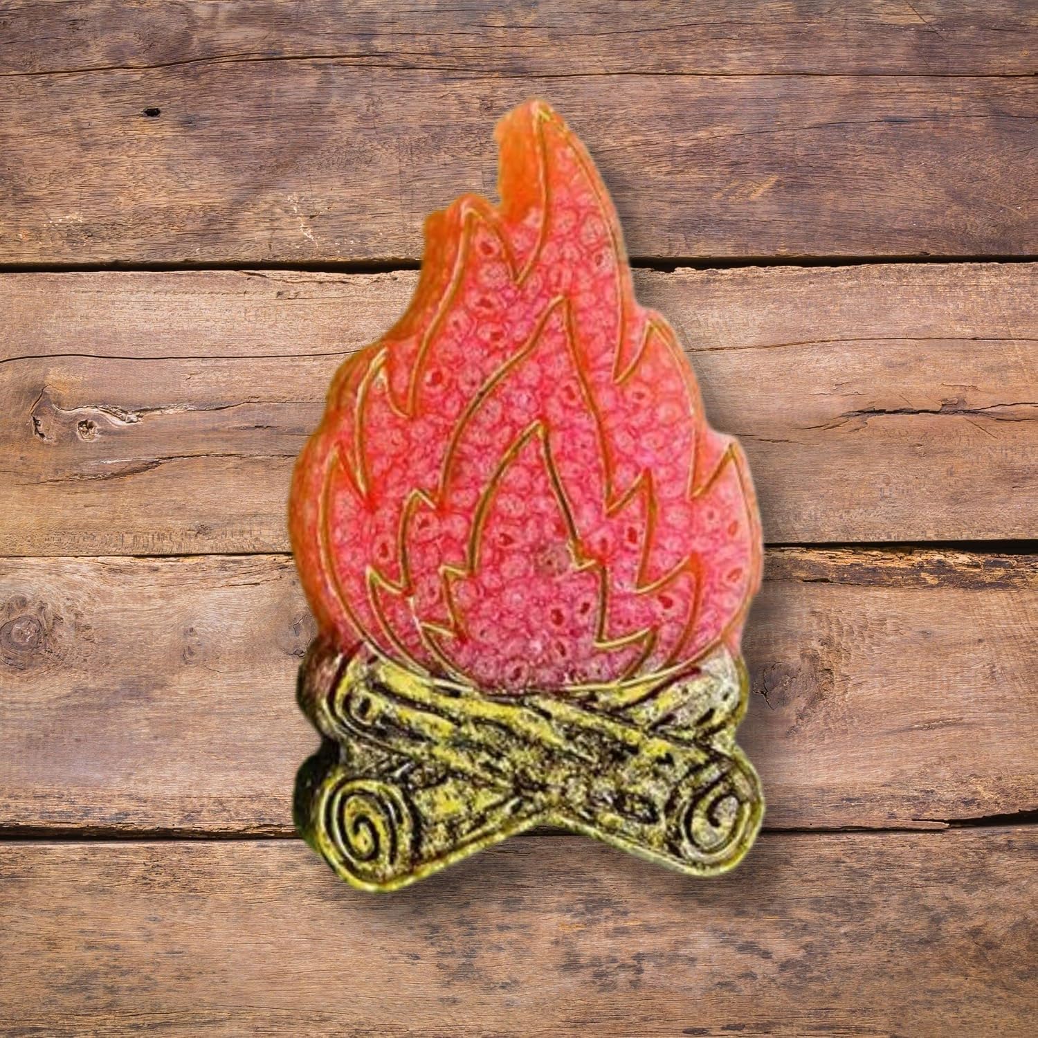 Campfire Logs Fire Fall Freshie Mold for Men Scented Cured Aroma Beads 3.6x2.25x0.8” D Western Resin, Car Candle, Soap, Freshie Oven Safe Silicone Heat Resistant Manly