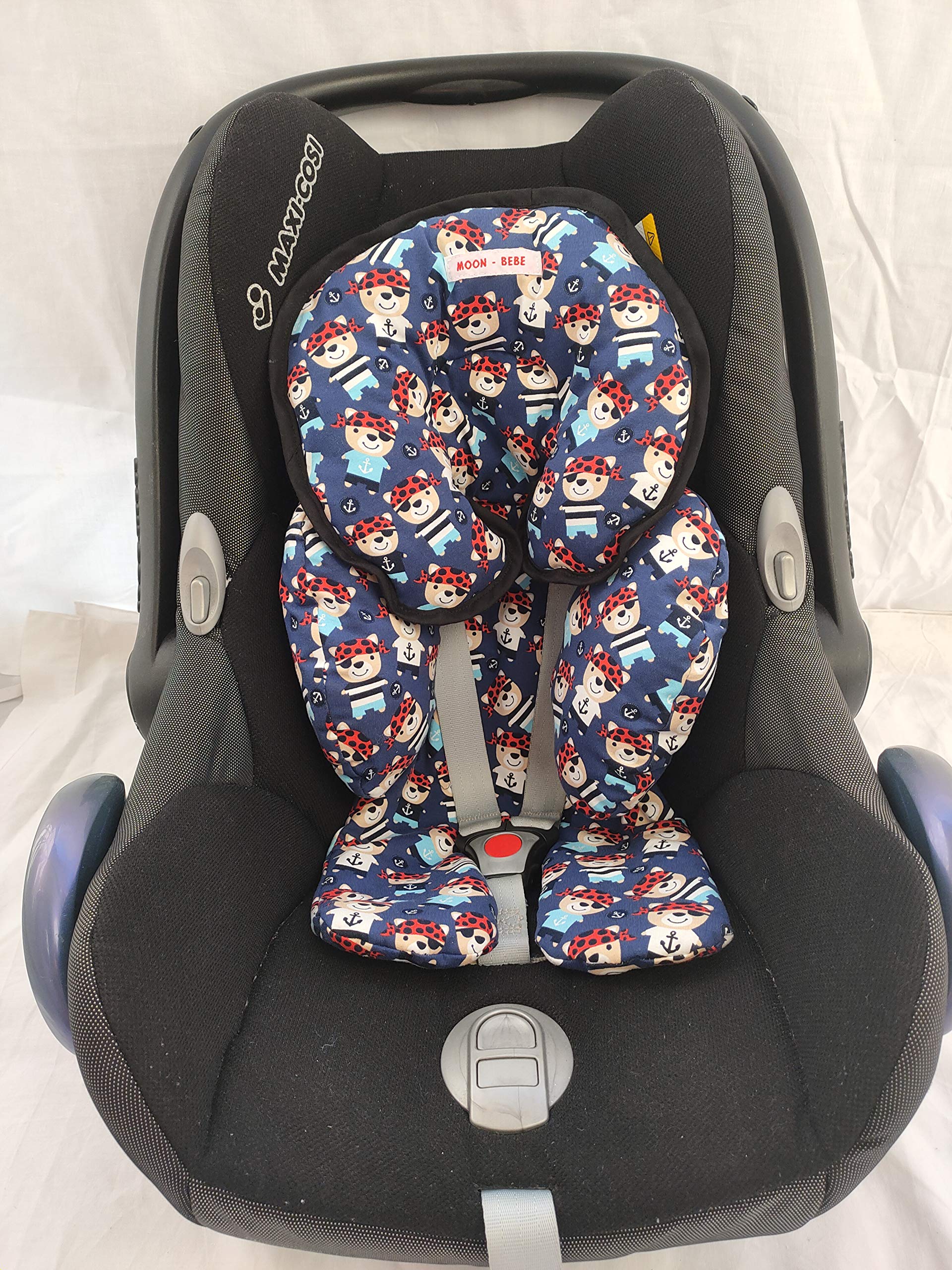 moon-bebe MaxiCosi, riduttore anallergico universale, PEBBLE Seggiolino auto e passeggino (Blu)
