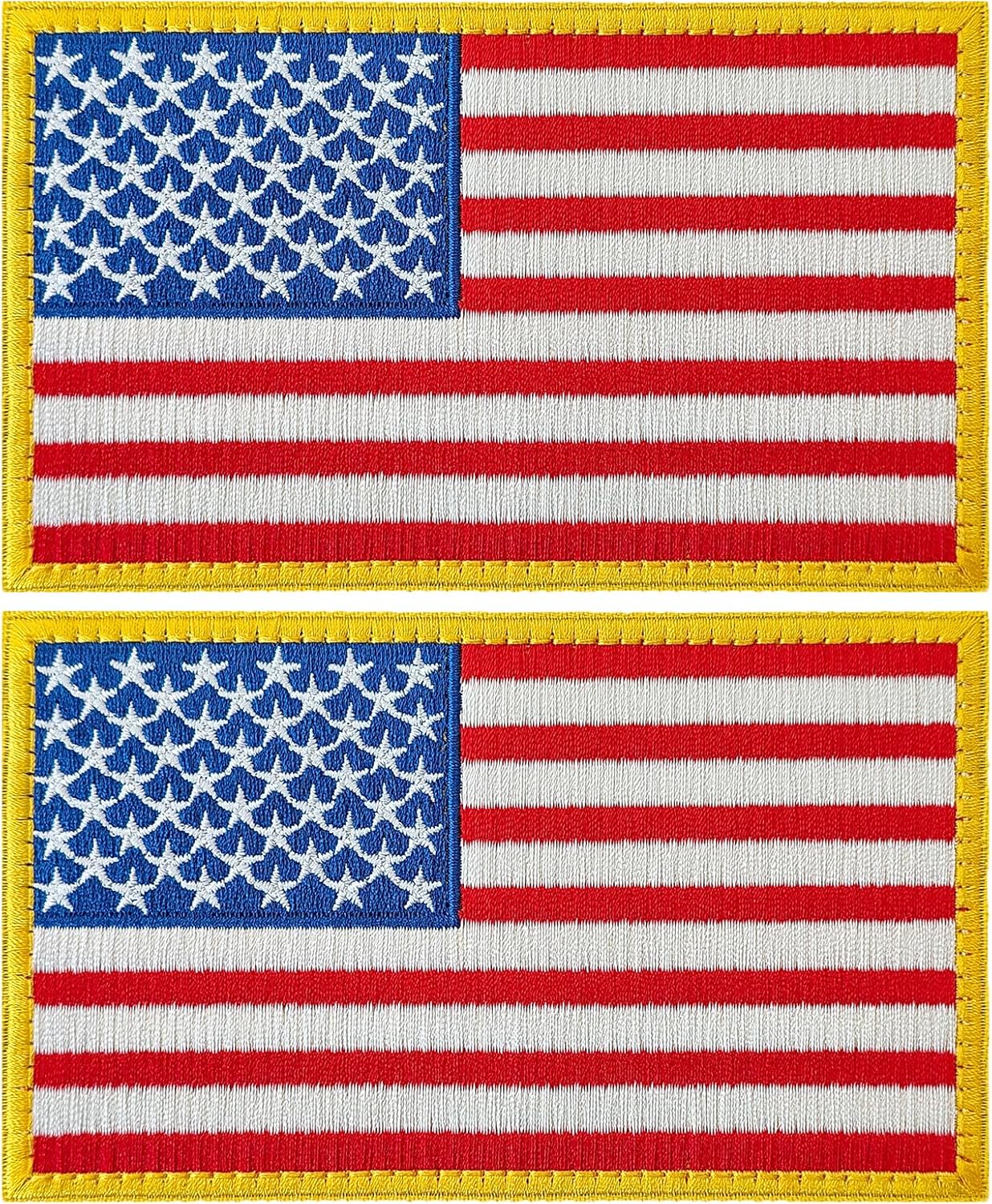 2-Pack 250 Years America Patches 1776-2026 USA 250th Anniversary Patriotic Design Hook&Loop Birthday DIY Applique for Backpacks Dog Harnesses Army Vests Hats Helmets Style 2
