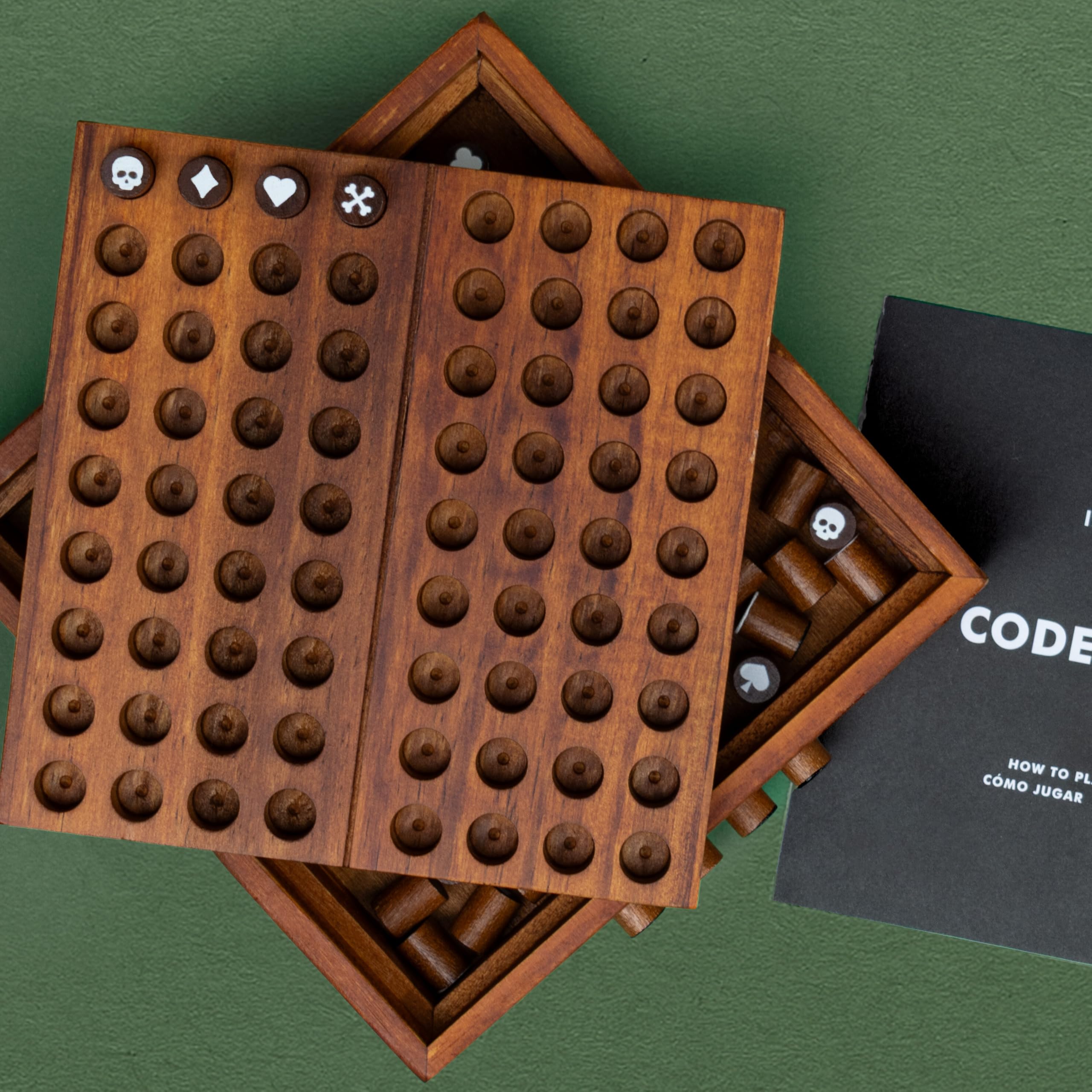 Iron & Glory Code Breaker | Drewniane puzzle gra planszowa | Pomysły na prezent dla taty i mężczyzn Prezenty urodzinowe | Akcesoria do dekoracji domu i dekoracja stolika kawowego | Gry strategiczne i