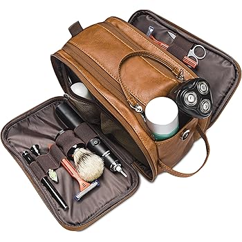 komalc leather toiletry bag
