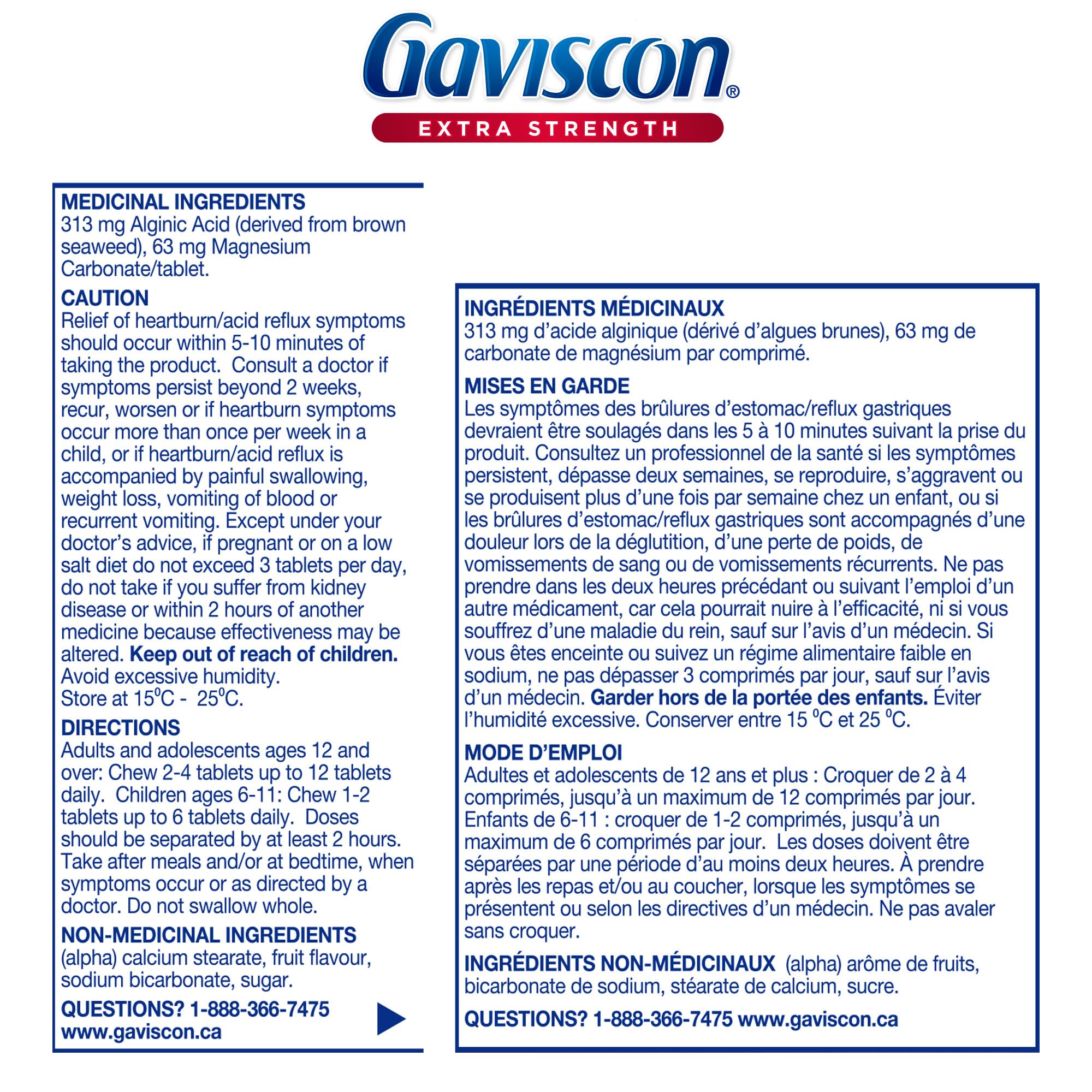 Gaviscon Extra Strength Fruit Antacid 60 Tablets — Amazon image 9
