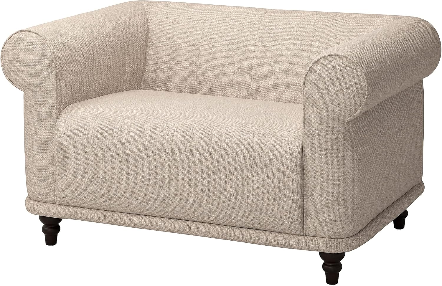 IKEA VISKAFORS 1.5人掛けアームチェア Lejde ライトベージュ/ブラウン