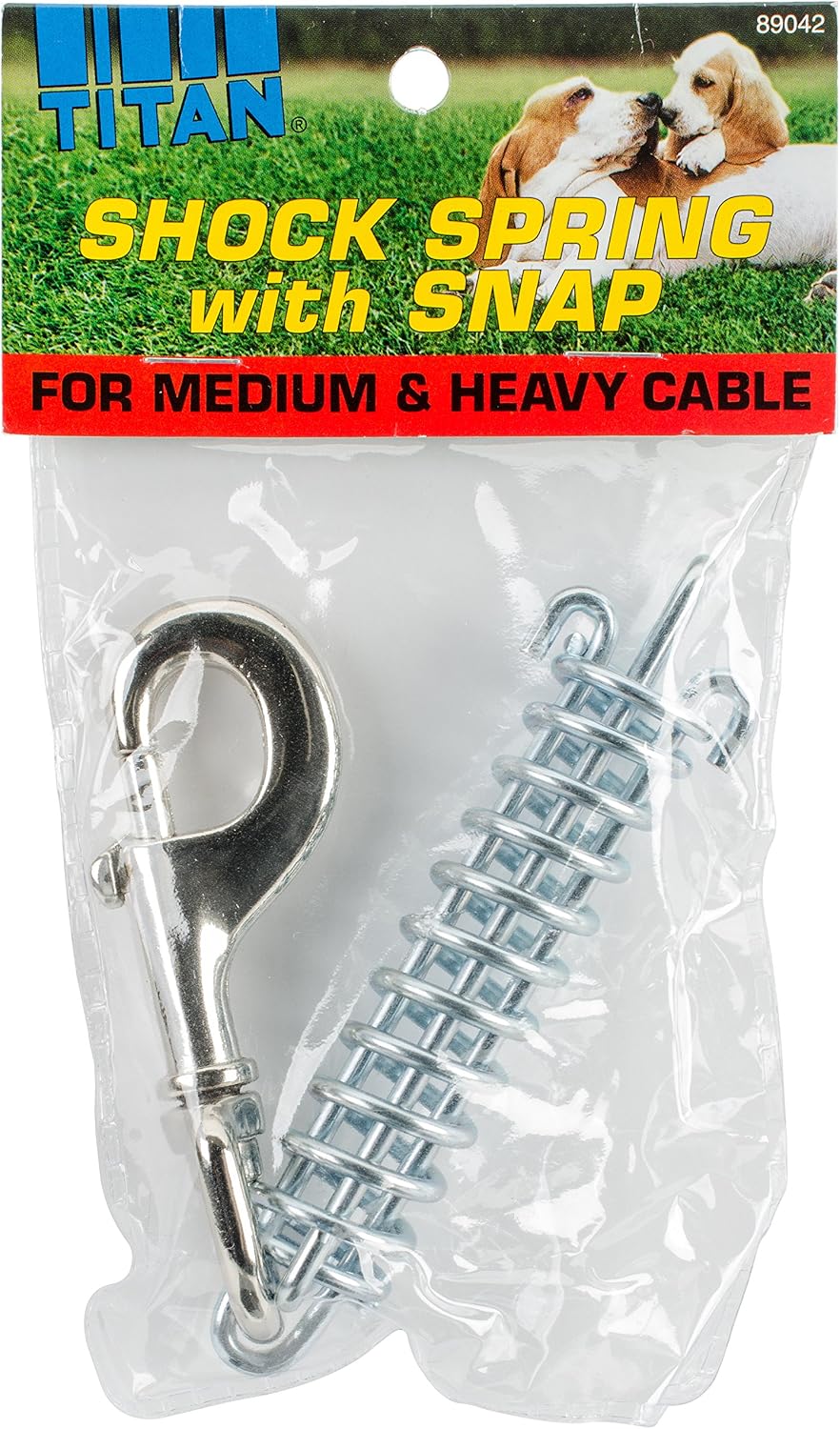 Coastal Pet Products DCP89042 Stainless Steel Titan Dog Shock Spring with Snap Cable Accessory