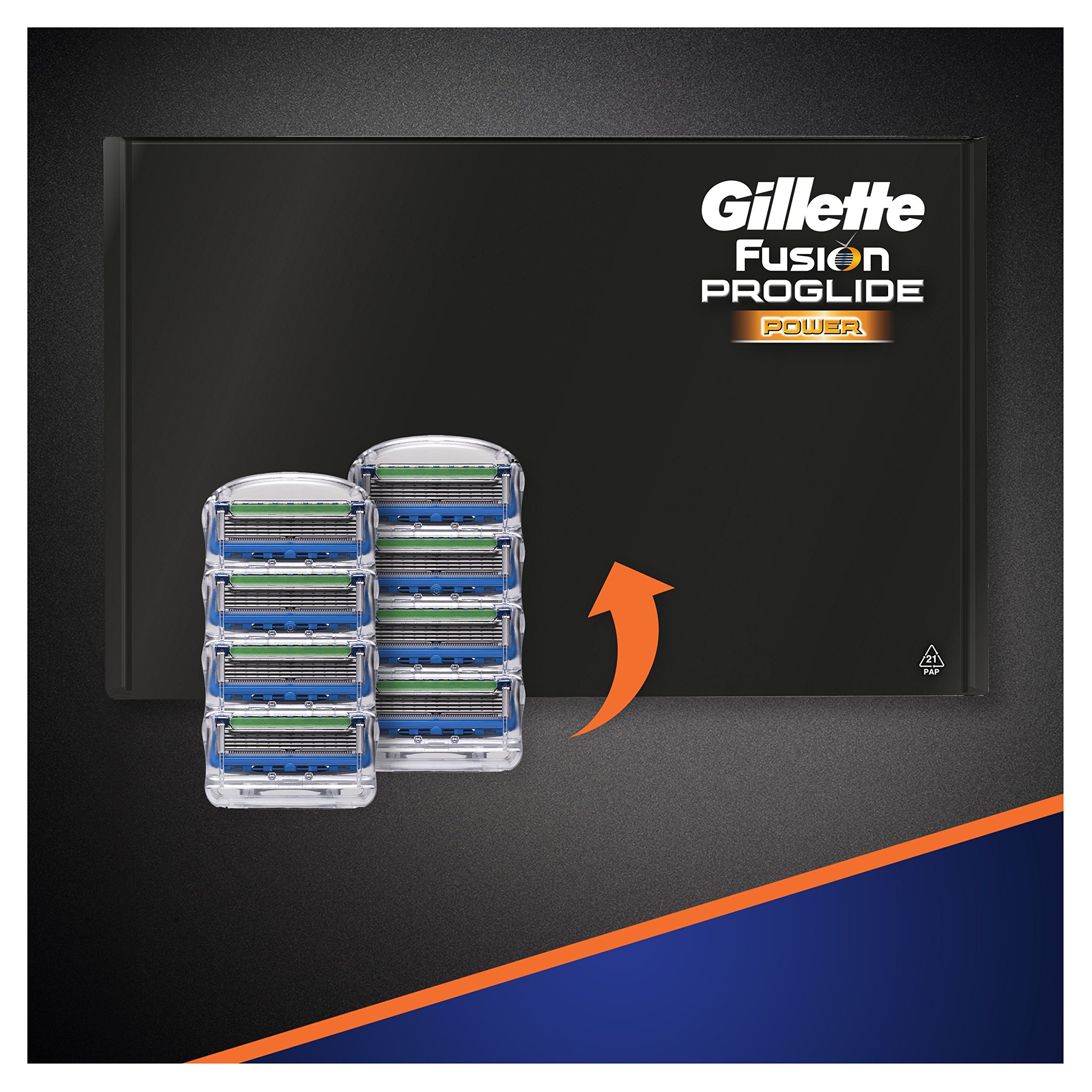 Gillette Fusion ProGlide Power Rasierklingen Für Männer 8 Stück - Briefkastenfähige Verpackung