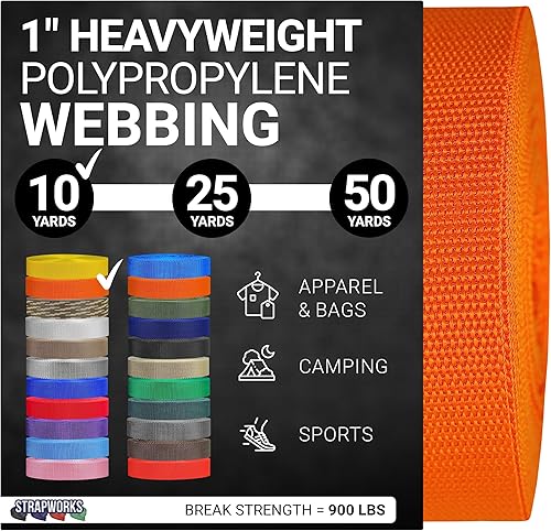 Vista 60 de Strapworks Correas de polipropileno pesado: correas de polietileno resistentes para reparación de equipos de bricolaje al aire libre Negro