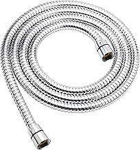 JIALTO Shower Hose Replacement, Extra Long 1.5 Meter Flexible Metal Shower Hose for Handheld Shower, Long Shower Head Hose Extension, Shower Hoses Extender (Chrome Finish)