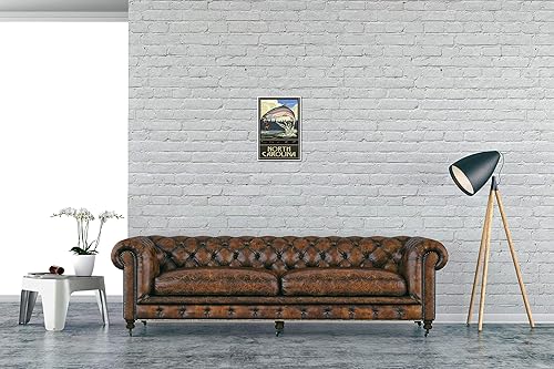 Miniatura 3 de Póster de Carolina del Norte con estampado giclée de trucha arco iris y pescador de viajes por Paul A. Lanquist, 12 x 18 pulgadas