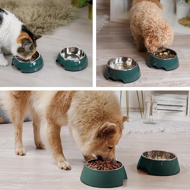 Foto 6 de 8 de ne&no Juego de 2 comederos para perros y gatos [talla L/700 ml] comederos para perros grandes, antideslizantes