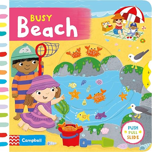 Busy Beach: A Push, Pull, Slide Book