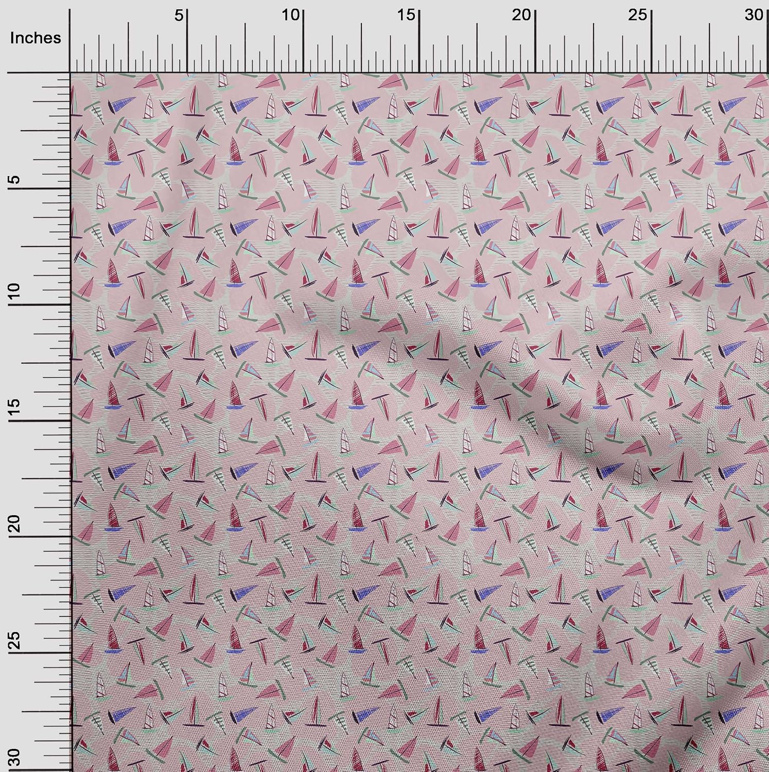 oneOone Cotton Poplin Light Pink Fabric Travel Craft Projects Decor Fabric Printed by The Yard 42 Inch Wide image 3