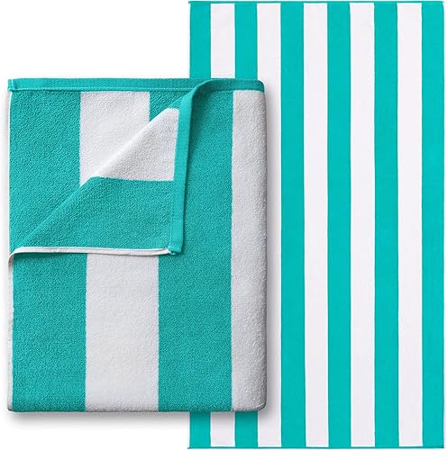 Beachland Toalla de playa grande de lujo de 40 x 72 pulgadas extra suave estilo hotel y complejo turístico hilo de rizo teñido 100 algodón 1 toalla