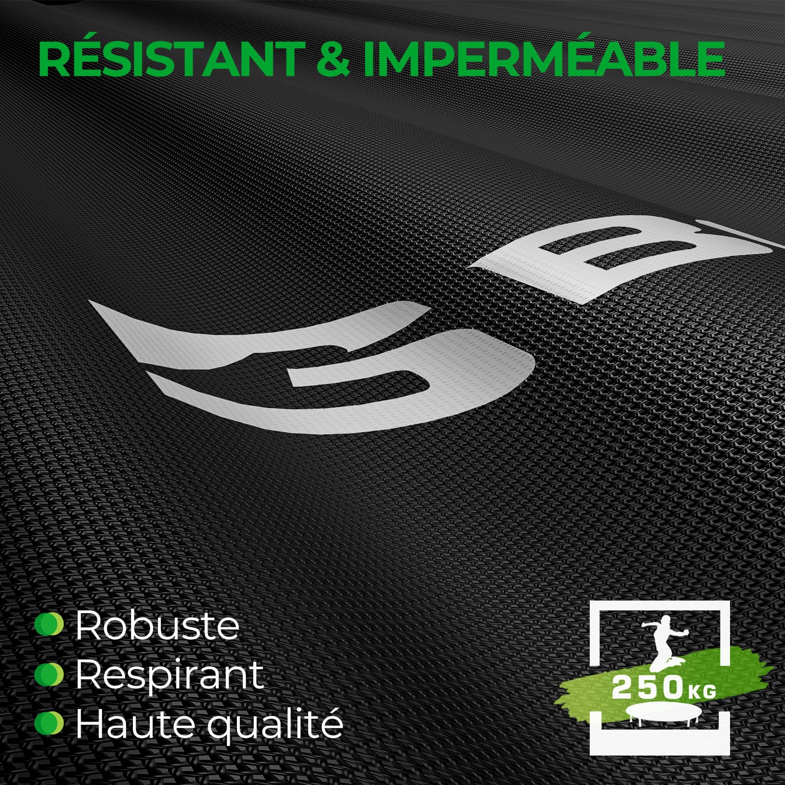 Trampoline d'intérieur BCAN Fitness, diamètre Ø 102/122/130 cm, Mini Trampoline à élastiques/Ressorts, Convient aux Adultes jusqu'à 204/250 kg, avec poignées réglables, Silencieux.