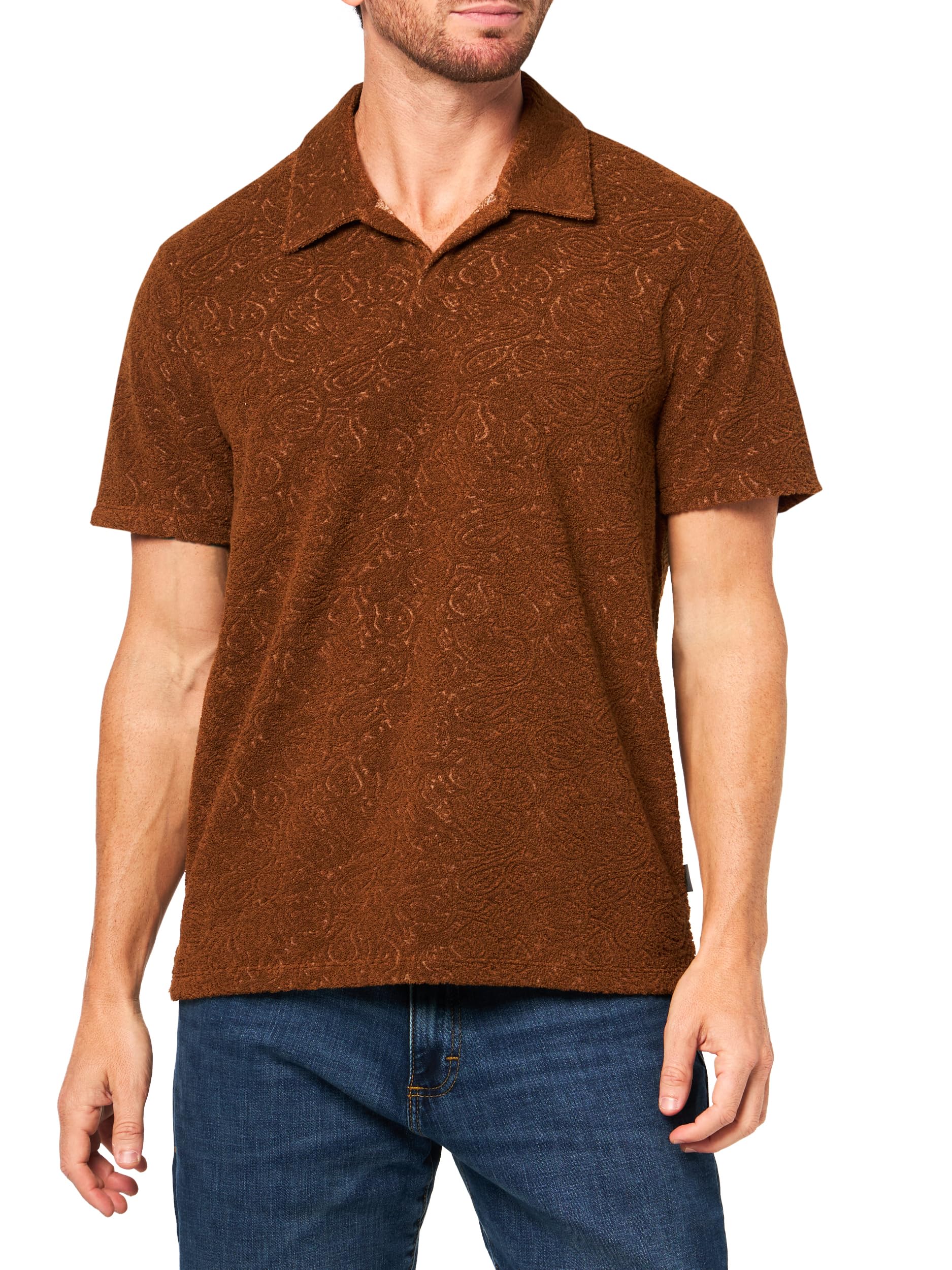 Polo Chuck John Varvatos haut de gamme coupe ajustée maille de coton