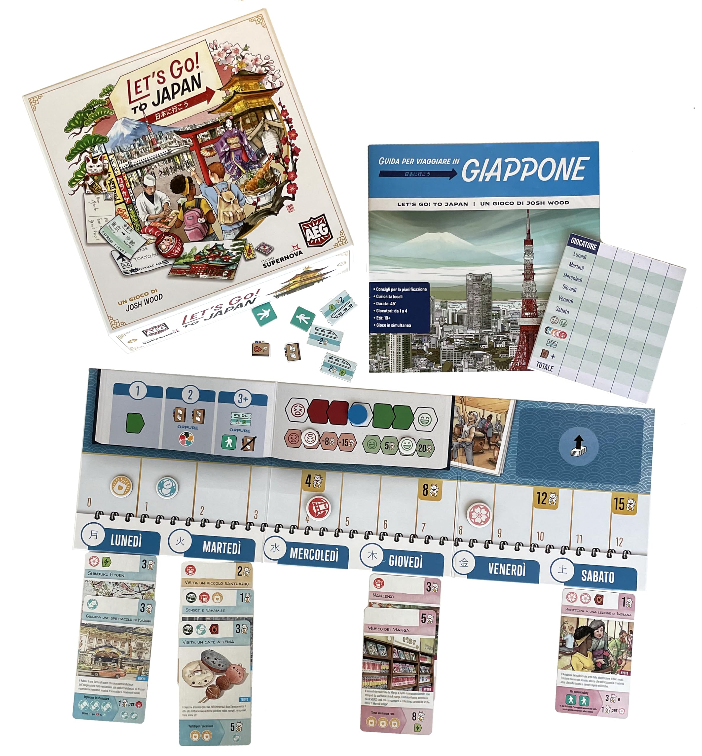Let's Go! To Japan - Gioco di draft, collezione set e turni simultanei, 1-4 giocatori, 14+, Edizione in Italiano