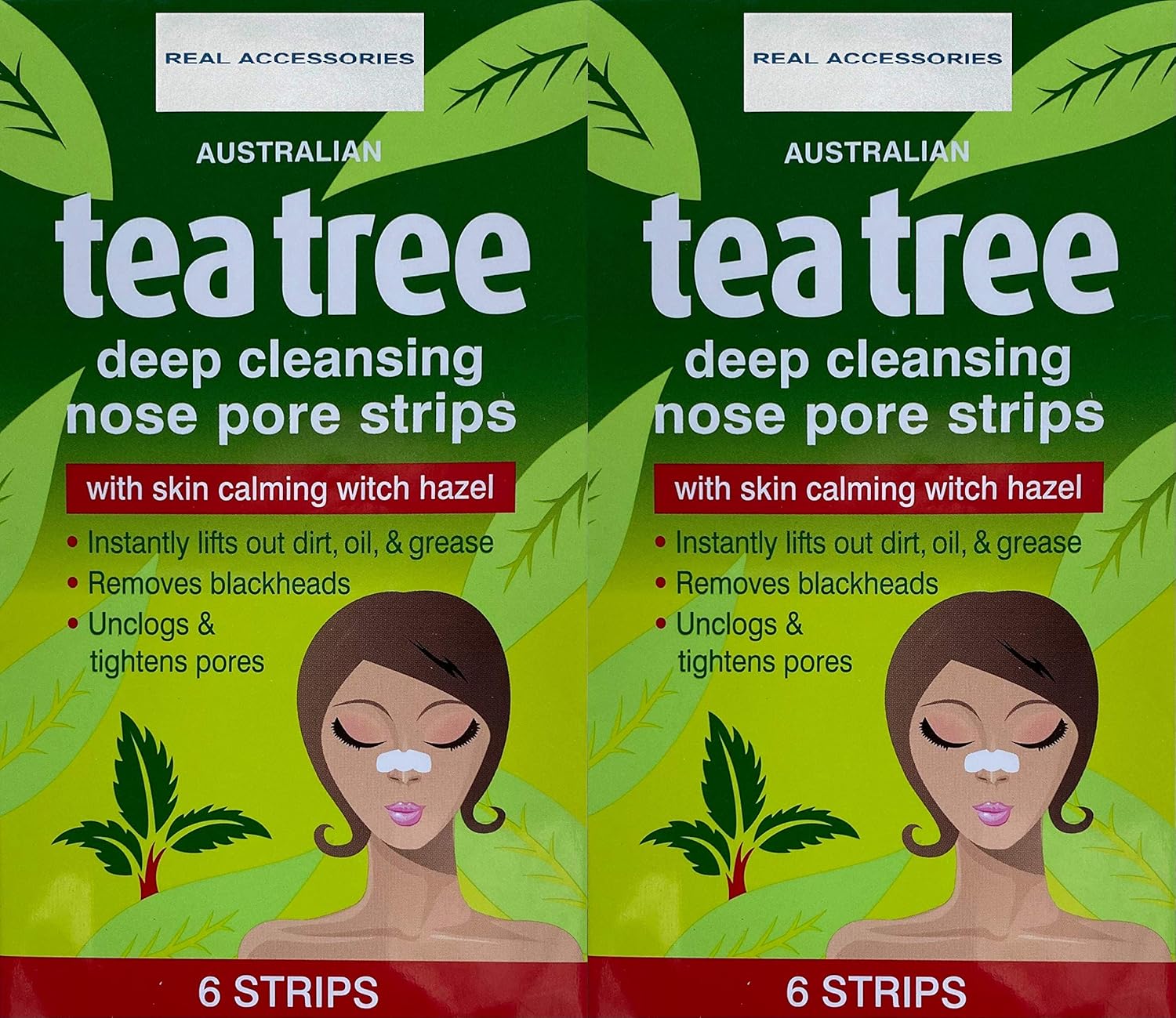 12 x UNISEX Deep Cleansing Tea Tree Nose Pore Strips FOR Blackhead