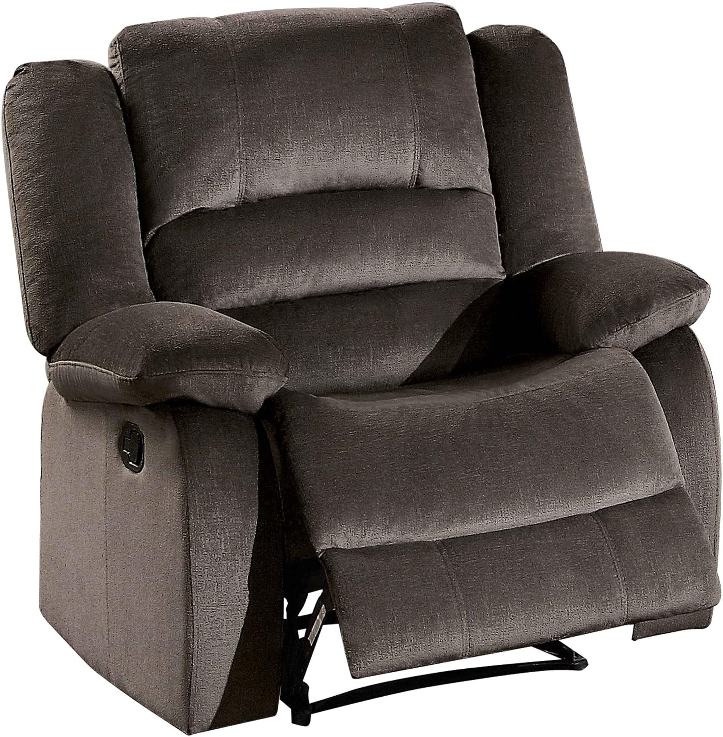 Homelegance Jarita Reclining Chair Polyester Fabric Cover, Chocolate