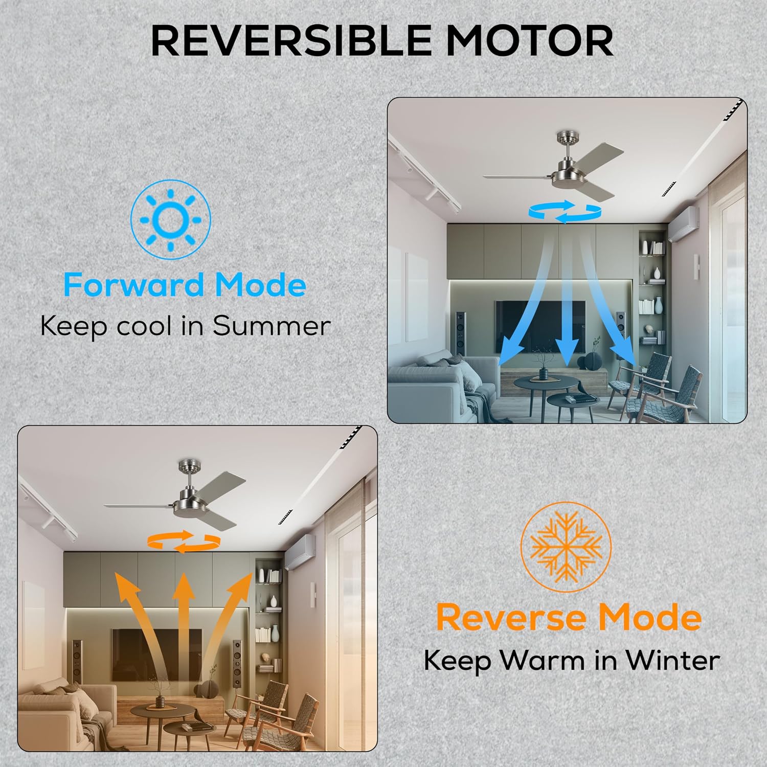 Monte Carlo Fans-Jovie-3 Blade Ceiling Fan in Modern Style-15.4 Inch Tall and 52 Inch Wide-Brushed Steel Finish