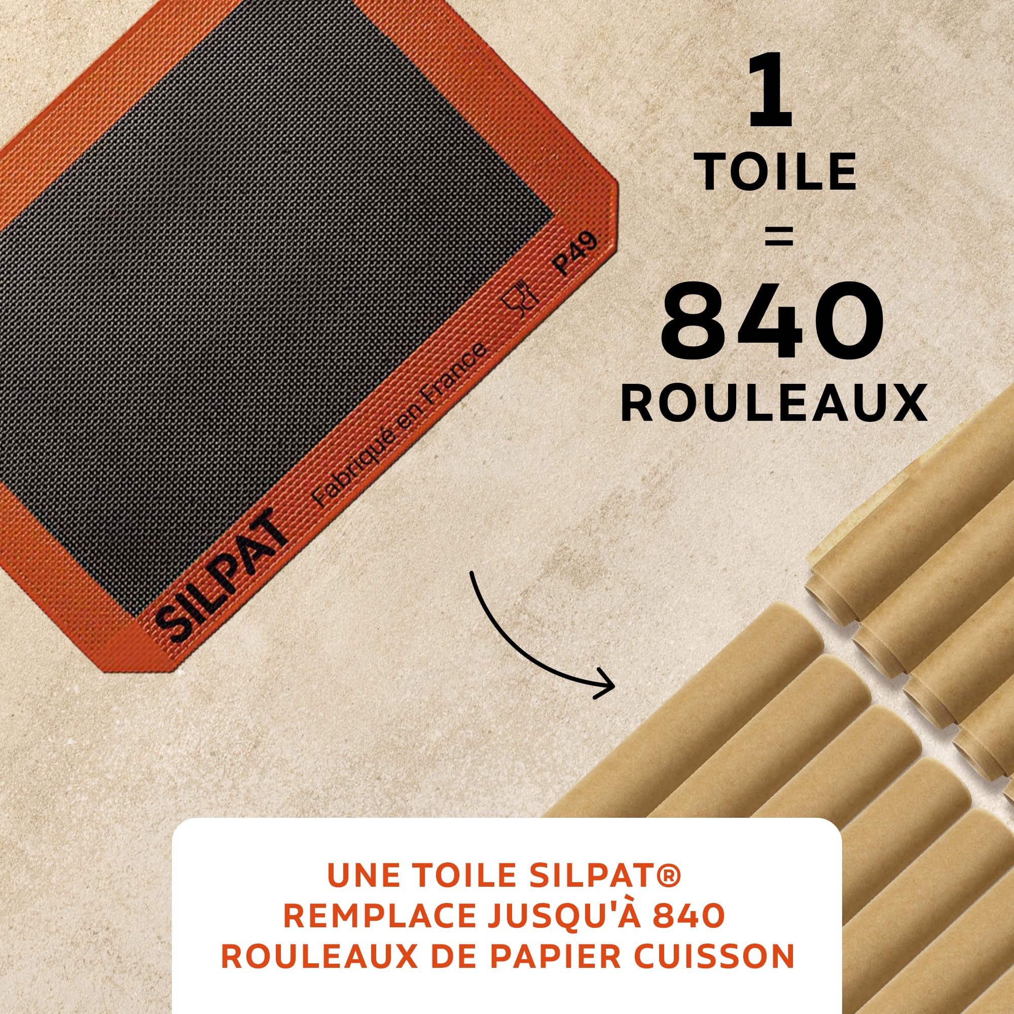 Silpat Toile Silpain Pizza Boulangère Ajourée - Croustillant, Cuisson Optimale - Feuille de Cuisson Réutilisable, Antiadhésive - Pâtisserie, Boulangerie Maison - 42x29 cm - Qualité Professionnelle