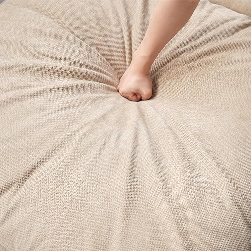 Miniatura 113 de WJShome - Sofá seccional modular en forma de nube para sala de estar, sofá de 160" con relleno de plumón en forma de U con otomano, sofás