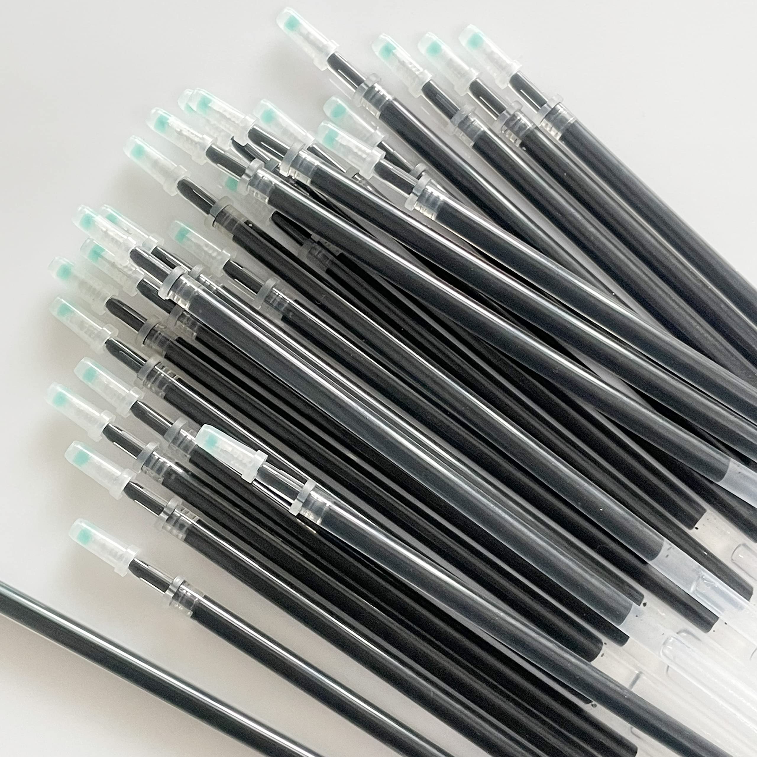 Lot 6 Stylos Gel 0,5mm Noir + 10 Recharges - Encre à Séchage Rapide - Pour Écriture, Dessin, Croquis