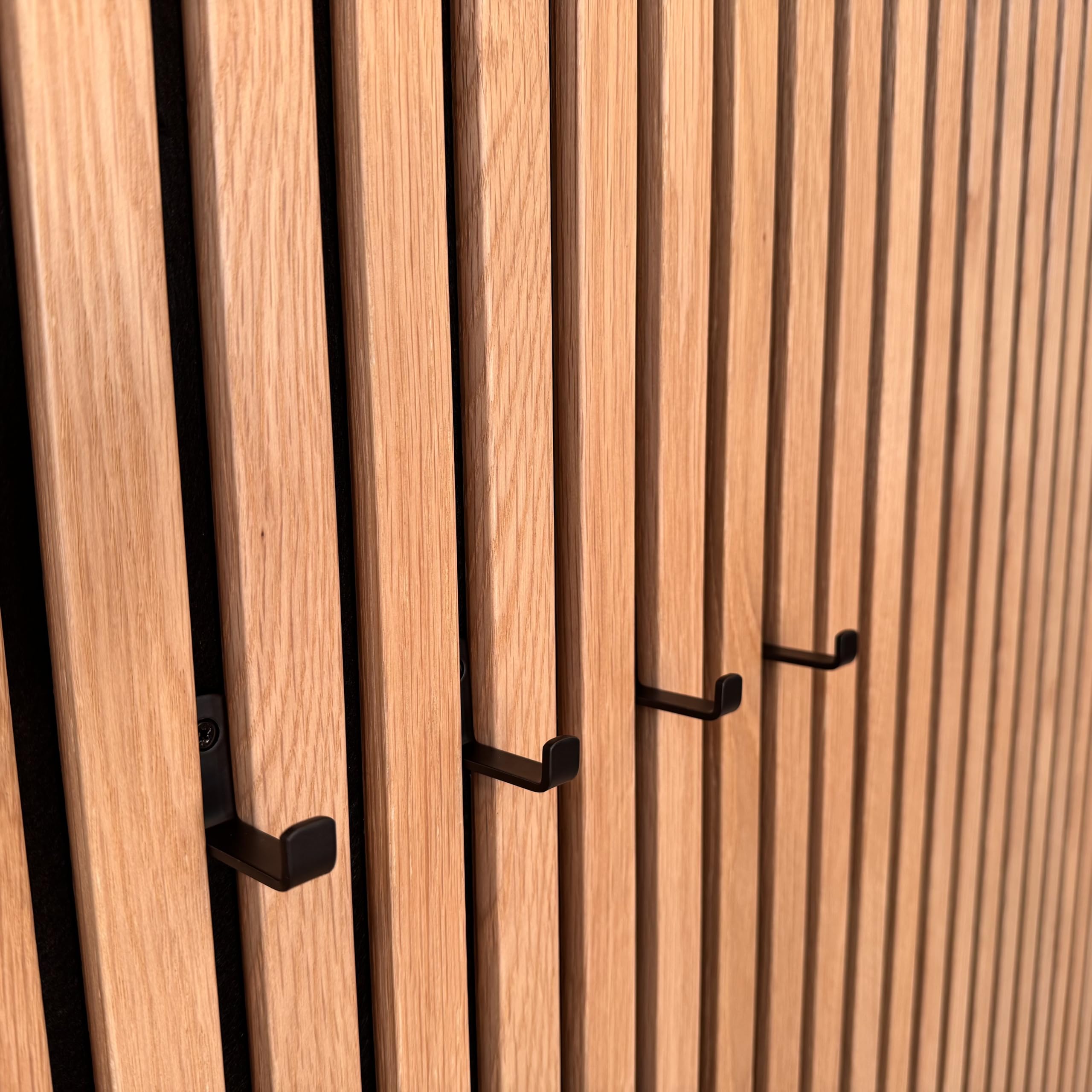 Vleugel Acoustic Panel Coat Hooks - Pack of 4 - Metal - Screw Mounted - Various Widths (13mm)