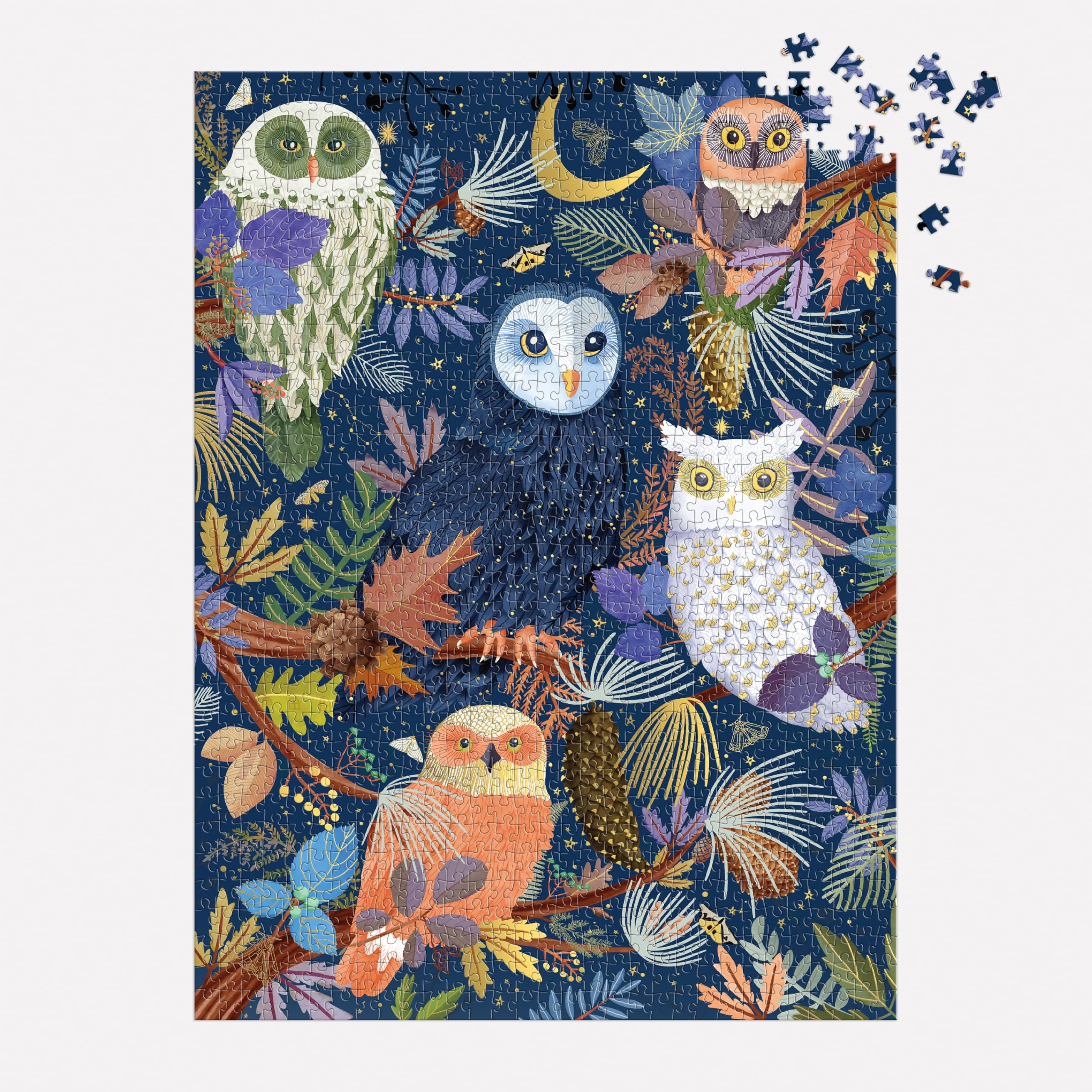 Galison Owls at Dawn Jigsaw Puzzle - 1000 Pieces -6