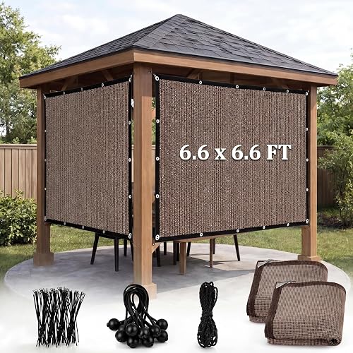 2 Pcs 90% Sun Shade Cloth with Grommets 6.6' x