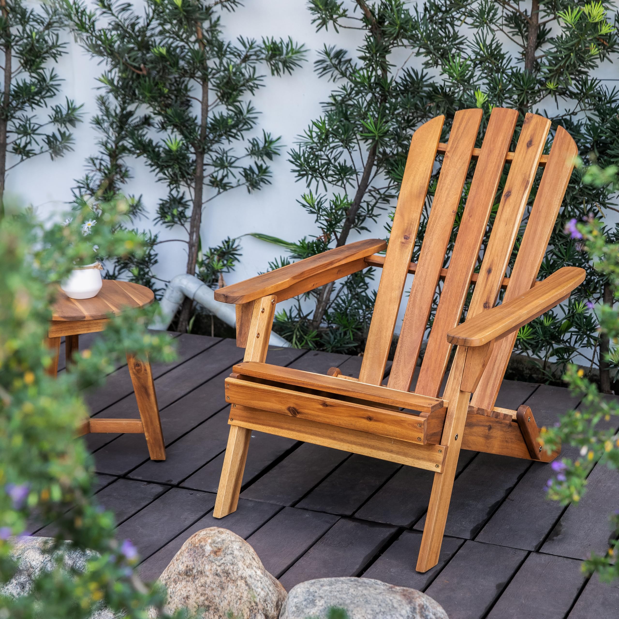 acacia wood folding adirondack chairs