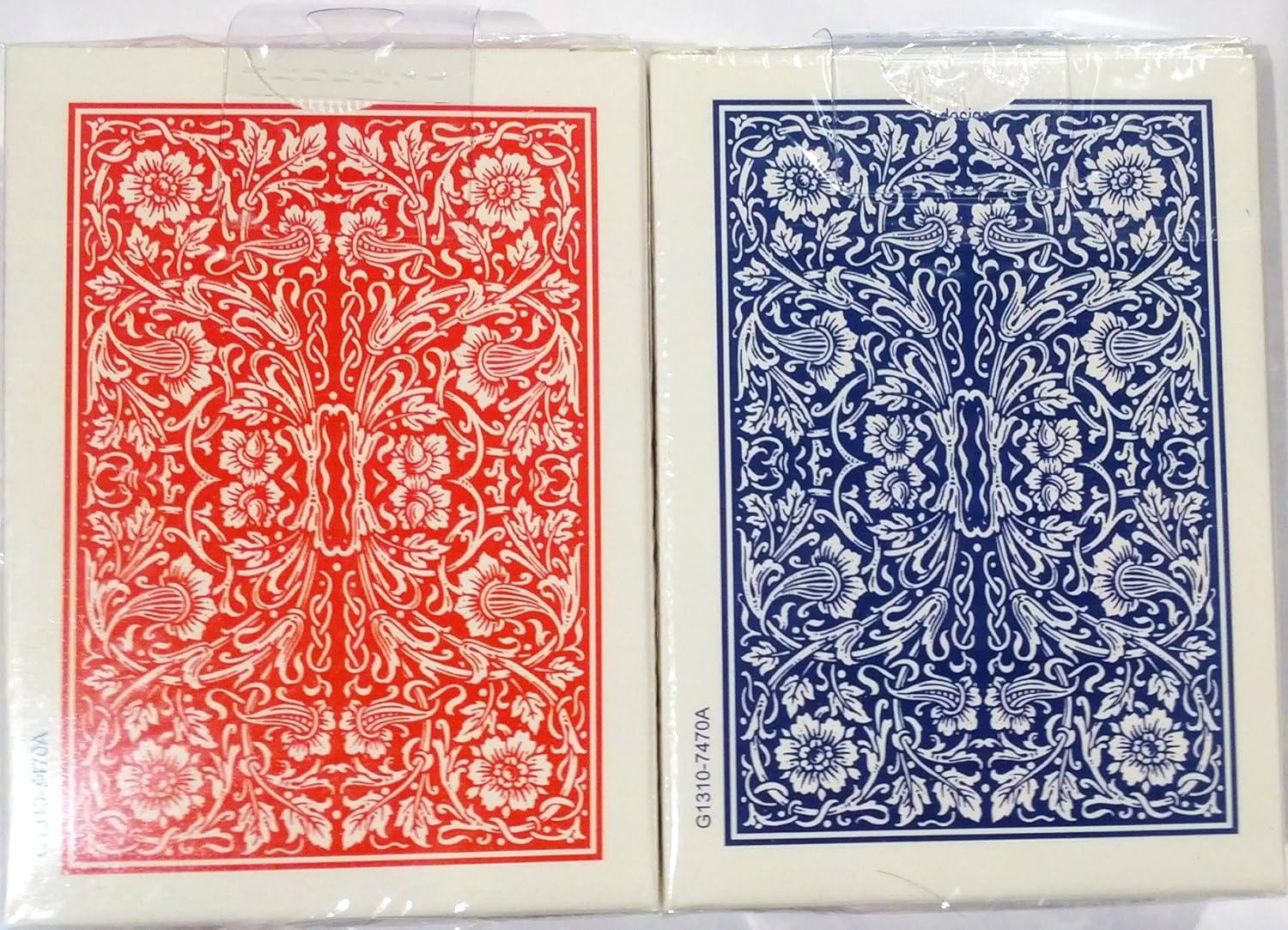 United States Playing Cards Company Streamline Jumbo Index Playing Cards, 2 Pack, [1 Red + 1 Blue]