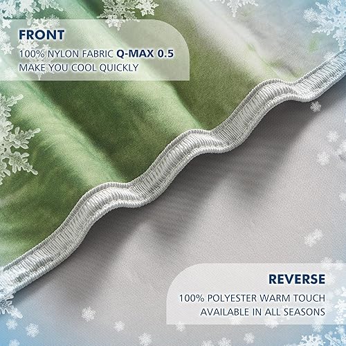 Vista 5 de Manta refrescante EMME tamaño Queen (90"x90"), mantas Q-Max 0.5 para personas que duermen con calor, manta de verano para noches de sudor, sábana