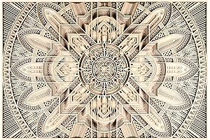 BINCUE Geometry Boho Wood Wall Art 3 Panel