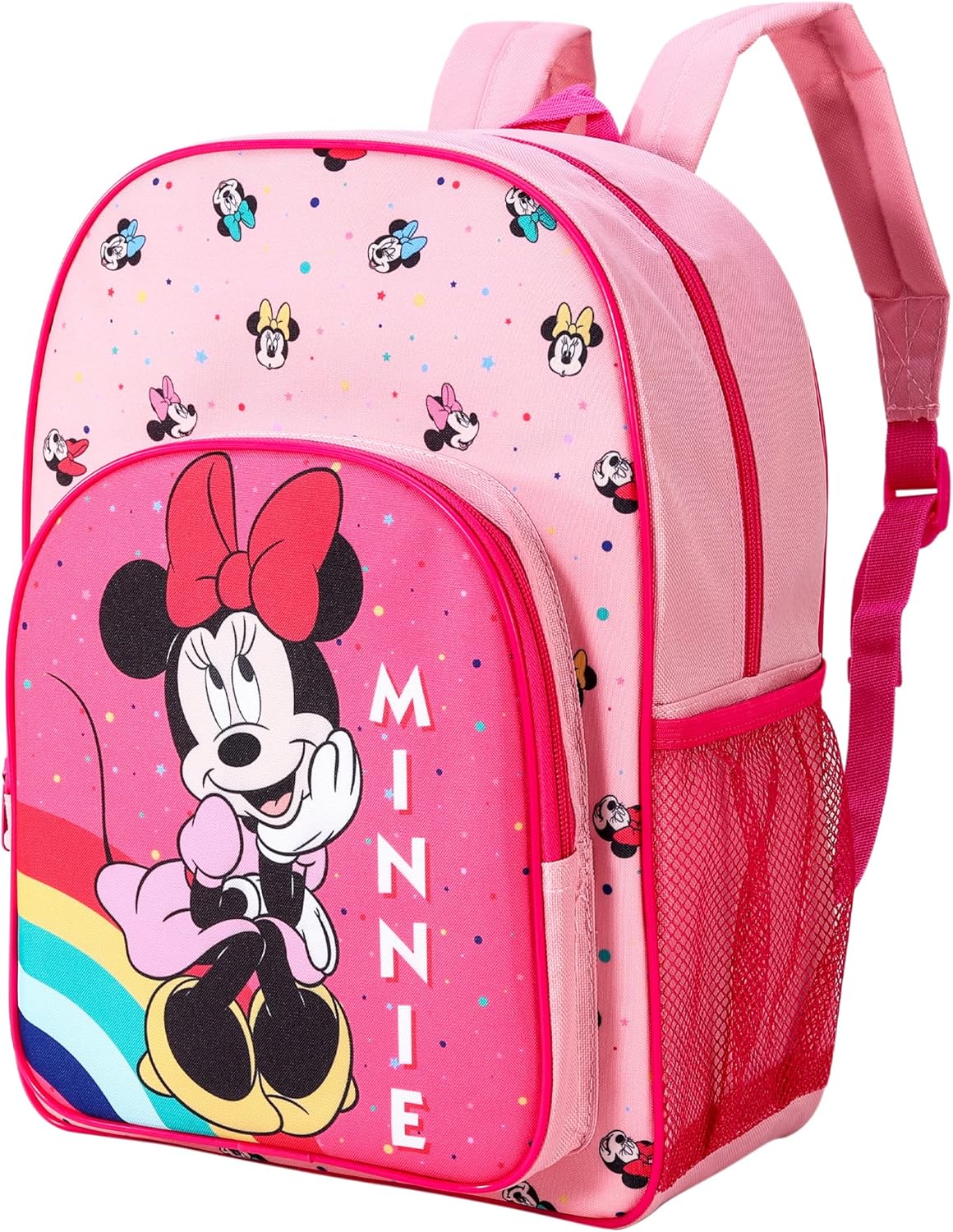 Minnie Mouse Kids Childrens Premium Backpack School Rucksack Travel Bag Boys Girls with side mesh pocket and front zipped pocket Minnie Mouse Kids Childrens Premium Backpack School Rucksack Travel Bag Boys Girls with side mesh pocket and front zipped pocket