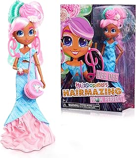 Hairdorables Hairmazing Prom Perfect Fashion Dolls, Dee Dee, Pink and Green Hair, Kids Toys for Ages 3 Up by Just Play