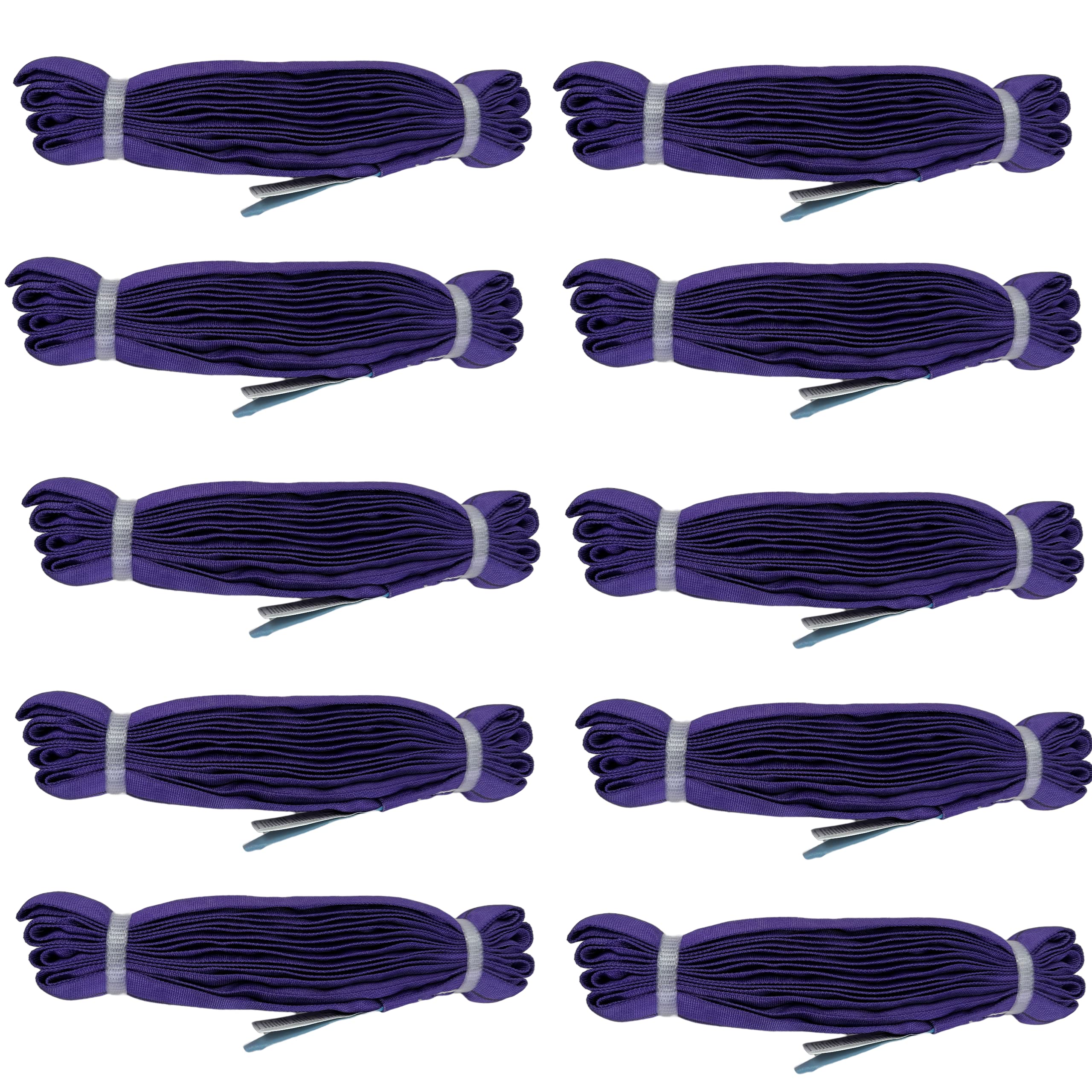 Lot de 10 sangles de levage rondes - Capacité de charge : 0,5 m - Longueur utile : 0,5 m