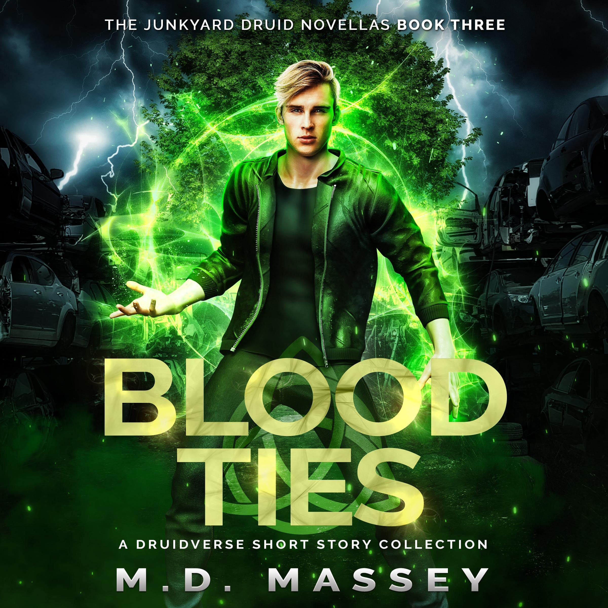 Cover art for Blood Ties: A Junkyard Druid Urban Fantasy Short Story Collection
