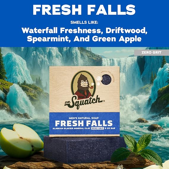 Dr. Squatch Natural Men’s Bar Soap, Body Soap Bar (142g, 3-Pack)