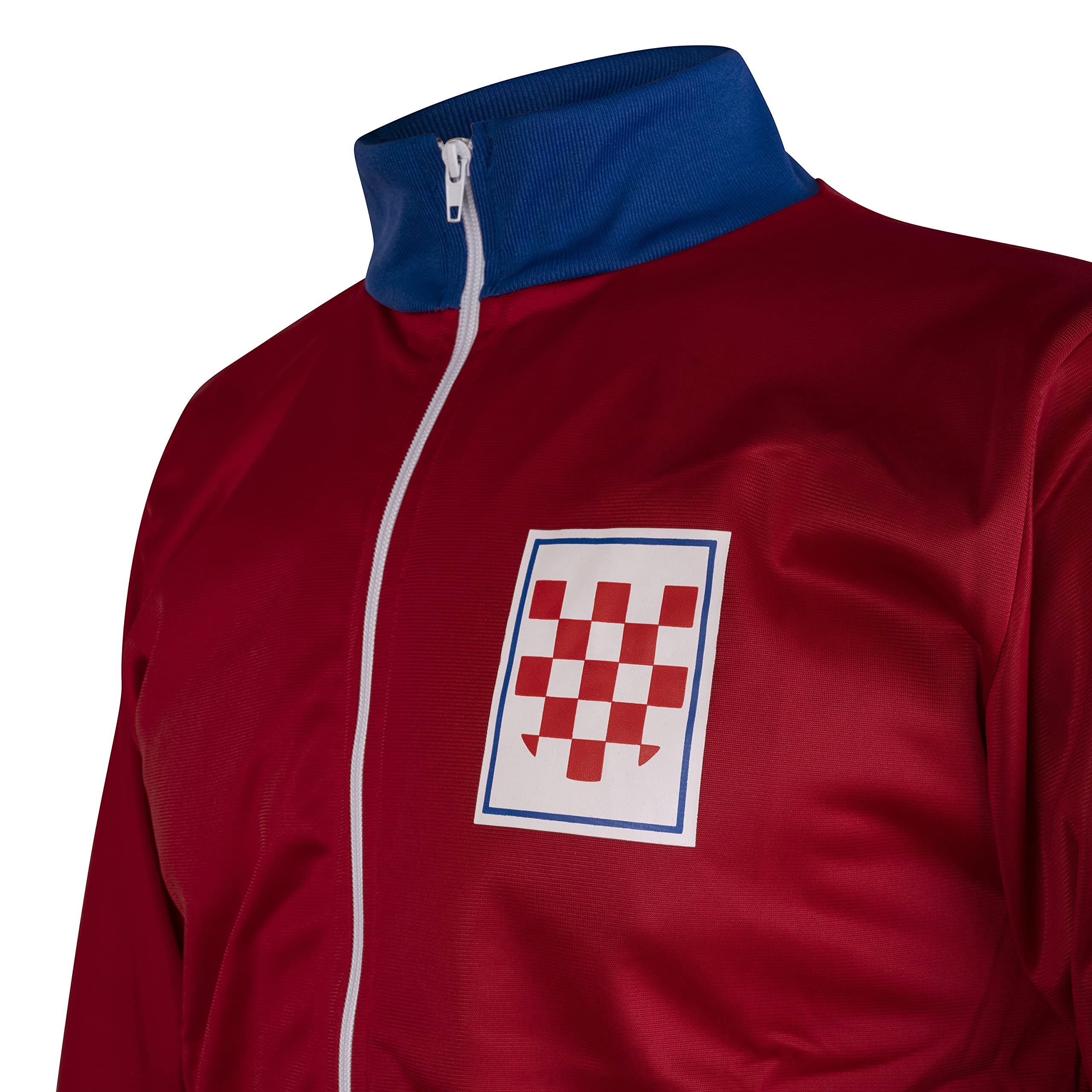 Chorwacja narodowa 1990 kurtka drużyna piłkarska w stylu retro vintage tor piłka nożna top L, Czerwony, L