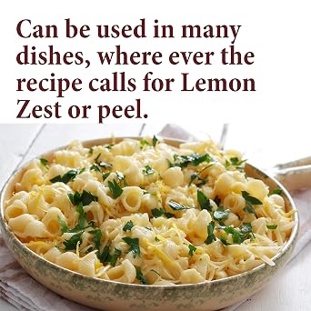 The Spice Way Lemon Peel - Granules (4 oz) zest and rind without any preservatives. Fresh lemon zest or dried lemon peel for cooking, baking and tea