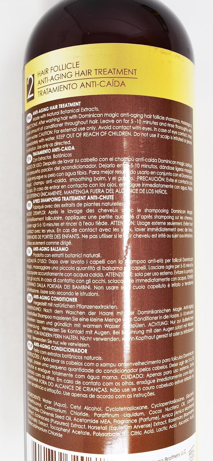 Dominican Magic Hair Follicle Anti-Aging Shampoo & Treatment 15.87oz Duo "Set" - Image 3