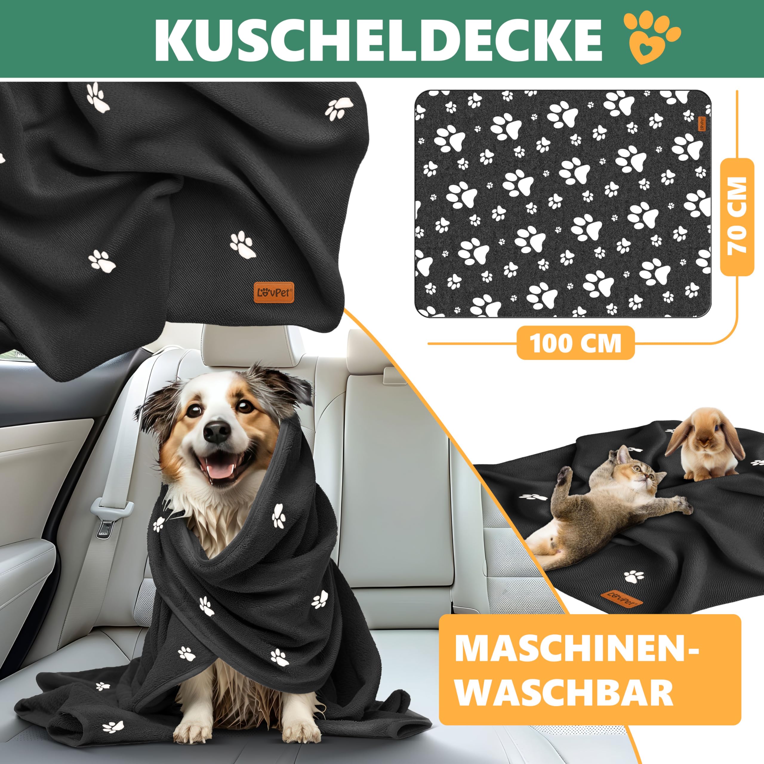 Lovpet® Recinto per Cuccioli - recinto per Animali Pieghevole per Piccoli Animali, Gatti, incl. Ciotola - Box - Recinzione - Tessuto Oxford - Sistema Pop-up