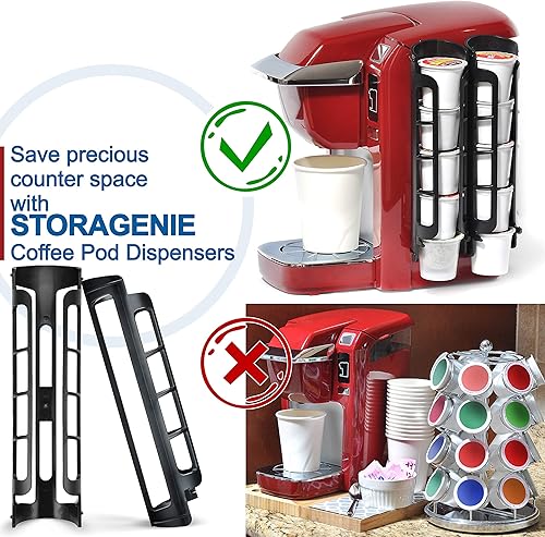 Miniatura 7 de STORAGENIE Soporte para cápsulas de café Keurig K-cup almacenamiento de taza K de montaje lateral perfecto para mostradores pequeños paquete de