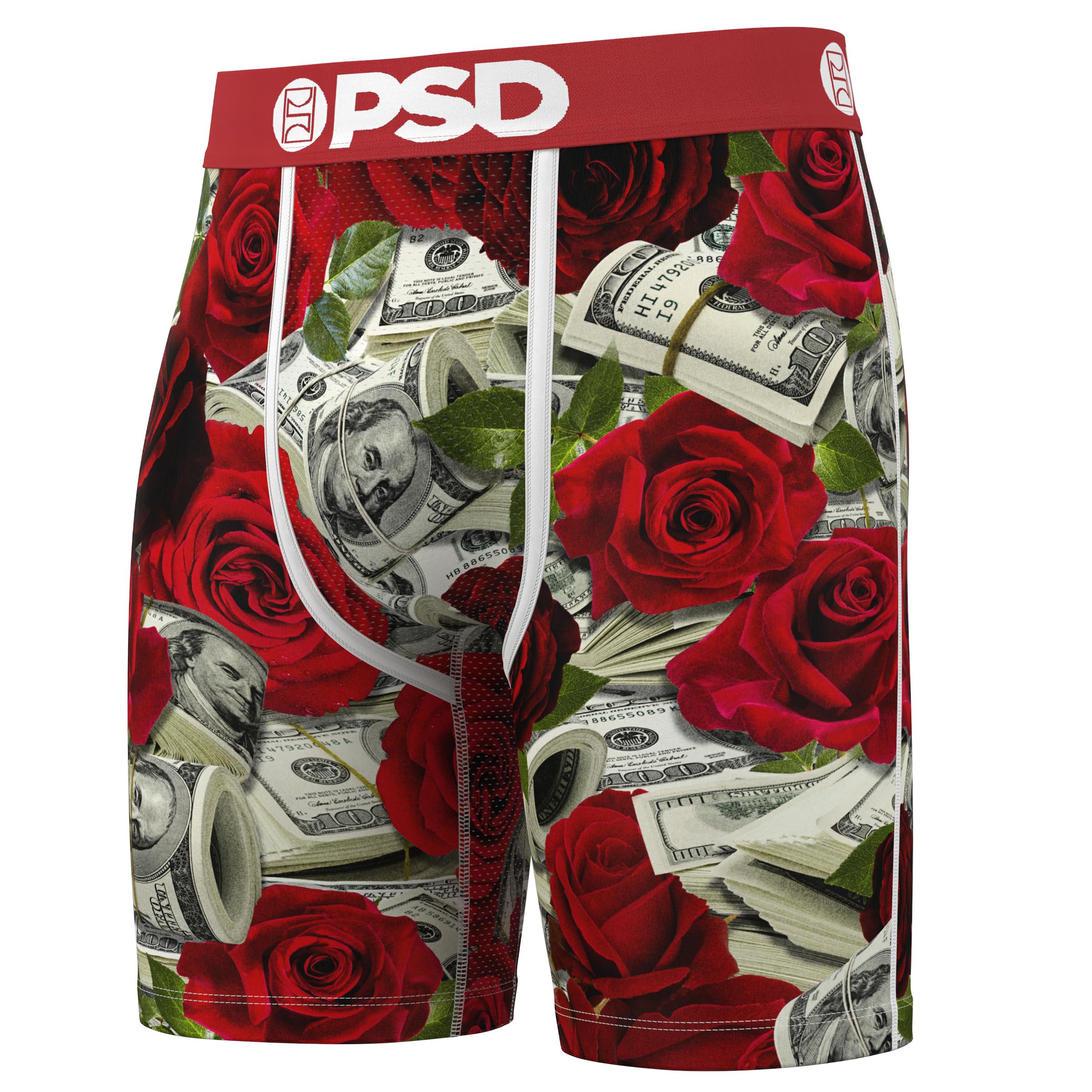 Psd Men's Stacks & Roses-A Stacks & Roses Boxer Briefs, Multi, Xl