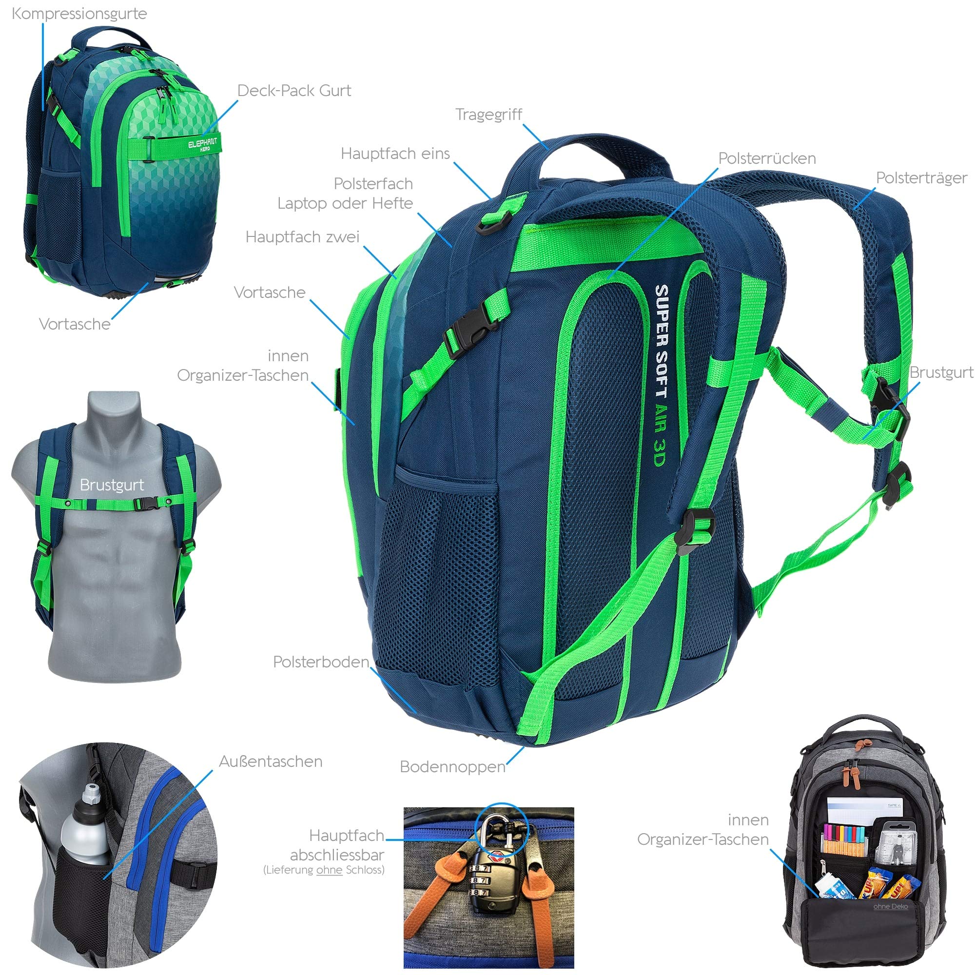 Elephant Schulrucksack HERO SIGNATURE Rucksack