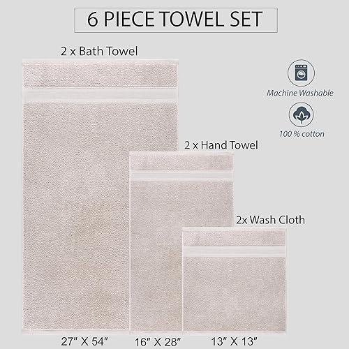 Miniatura 3 de All Design - Juego de toallas de baño, 100% algodón, secado rápido, suaves, muy absorbentes pel baño, invitados, piscina, gimnasio, campamento,